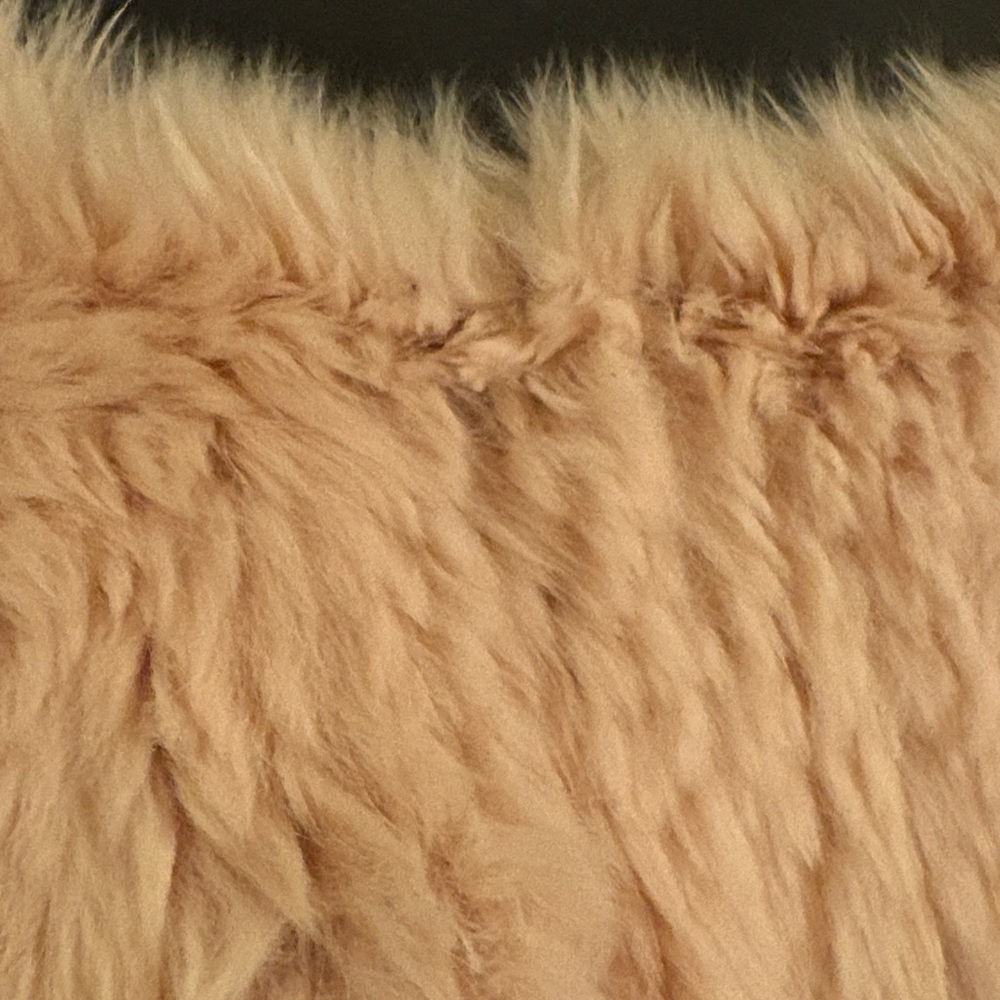 Pink 100% Rabbit Fur Poncho - Picture 2 of 10